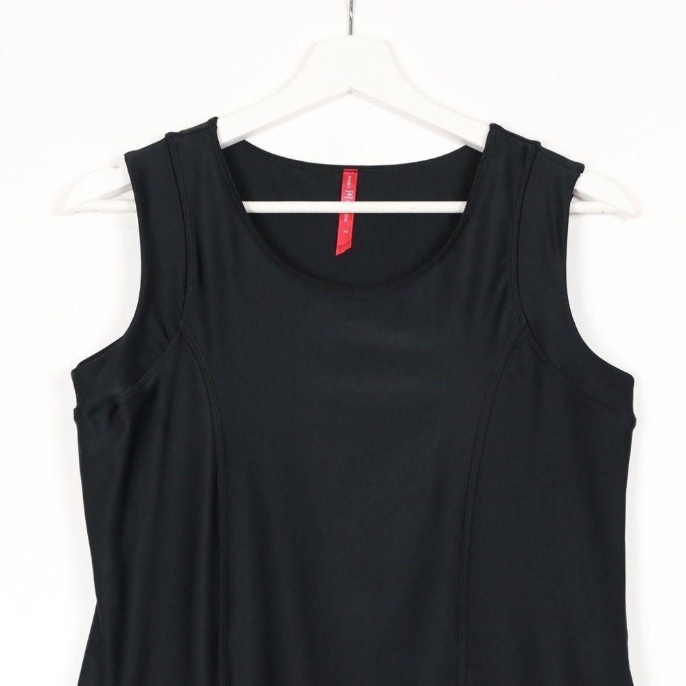 Ruby Ribbons Black Mini Dress with Mesh - Picture 2 of 7